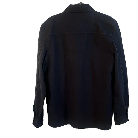 Maison Standards Felix Navy Cotton Overshirt Jacket Patch Pockets Size XL - Picture 5 of 9
